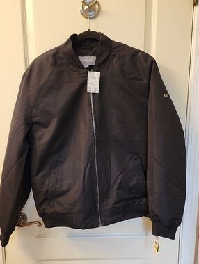 ✨️NWT✨️ Michael Kors Men's Charcoal Black Bomber Jacket, Medium - Brand New!